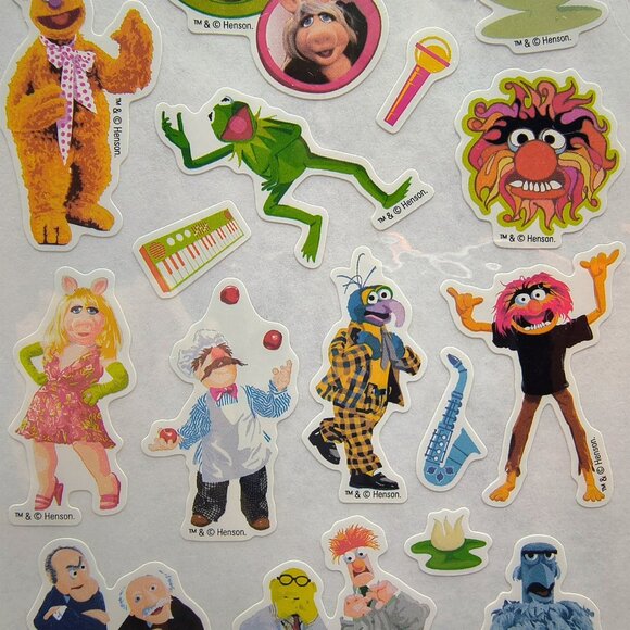 Rare Purple Peach 2003 Muppets Stickers UK - Sam Eagle Pepe Waldorf Statler - Picture 3 of 5